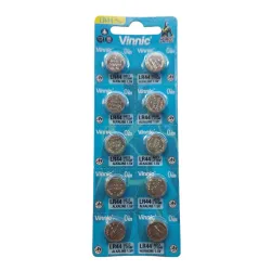 NOWA BATERIA VINNIC LR44 / G13 / L1154 / A76 / AG13 10 szt. 10x BATERIE