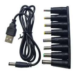 PRZEWÓD ŁADOWARKA Kabel USB A ADAPTER ZŁĄCZA BOLEC UNIWERSALNE 5V ZESTAW