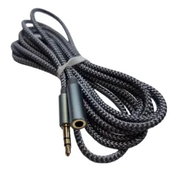 KABEL WTYCZKA AUDIO PRZEDŁUŻKA JACK 3,5 MĘSKI ŻEŃSKI OPLOT 2M