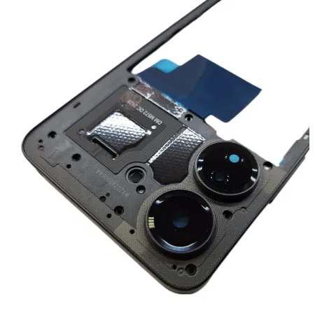 SZYBKA KAMERY RAMKA KORPUS ŚRODKOWY POCO C65 CZARNA