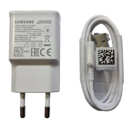 ŁADOWARKA KOSTKA SAMSUNG TA200 15W + PRZEWÓD Kabel USB A USB C DO SAMSUNG BIAŁY EP-DN930CWE