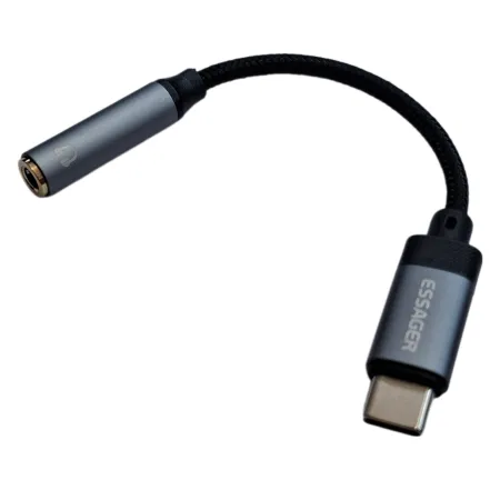 Adapter ESSAGER jack 3.5 mm – USB-C do słuchawek Samsung Doogee Adapter ESSAGER jack 3.5 mm – USB-C do słuchawek Samsung Doogee