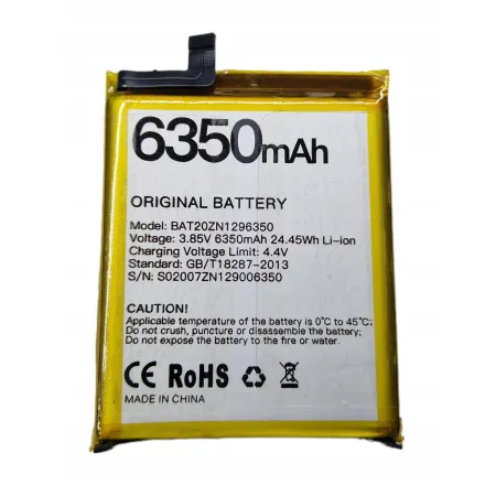 Nowa Oryginalna Bateria 6350 mAh DOOGEE S96 PRO / GT BAT20ZN1296350