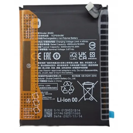 NOWA Oryginalna Bateria BN5D Xiaomi REDMI NOTE 11 / 11S / POCO M4 PRO 5G