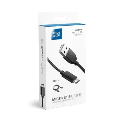 Kabel USB-A do Micro USB Blue Star Lite 3A 1,2 m czarny