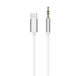 Kabel AUX Typ C (męski) do Jack 3,5 mm (męski) biały