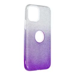 Etui na iPhone 11 PRO Shining transparentne fioletowe