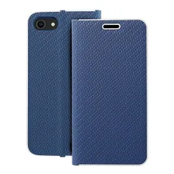 Etui z klapką na iPhone 7 / 8 / SE 2020 / SE 2022 Luna Book Carbon niebieskie