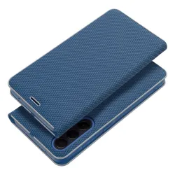 Etui z klapką na Samsung A10 Luna Book Carbon niebieskie