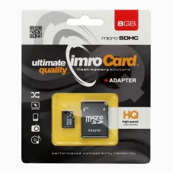IMRO karta pamięci microSD 8GB z adapterem SD