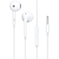 Oryginalne Słuchawki przewodowe douszne Jack 3,5 mm Oppo MH156 bulk białe