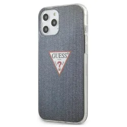 GUESS futerał do IPHONE 12 Pro Max GUHCP12LPCUJULDB (Kolekcja Jeans) granatowy