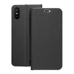 Etui z klapką na Xiaomi Redmi 9AT / Redmi 9A Luna Book Carbon czarne