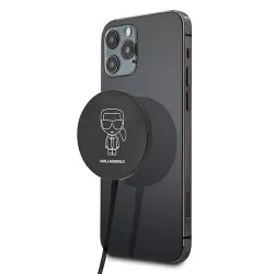 Ładowarka indukcyujna Karl Lagerfeld zgodna z MagSafe 15W KLCBMSIKBK czarna