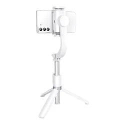 Uchwyt selfie z pilotem bezprzewodowym tripod ze stabilizatorem GIMBAL SSTR-L08 biały