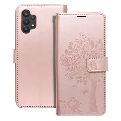Etui z klapką na Samsung A32 5G Mezzo Book drzewo złoto-różowe