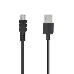 Kabel USB A do Mini USB (navi / kamera) 2 m czarny