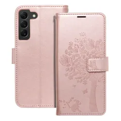 Etui z klapką na Samsung S22 Mezzo Book drzewo złoto-różowe