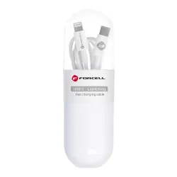 Kabel USB-C do Lightning Forcell F-Energy PD 27W Tuba 1 m C291 biały