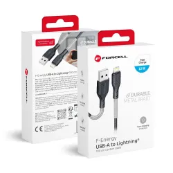 Kabel USB-A do Lightning Forcell F-Energy 2,4A 12W Carbon 1 m CB-01A czarny