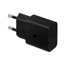 SAMSUNG oryginalna ładowarka sieciowa Typ C + kabel Typ C do Typ C PD 3A 15W EP-T1510XBEGEU czarna blister