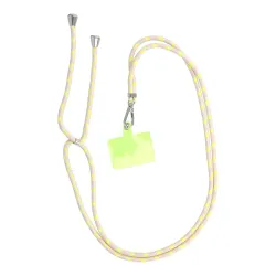 Smycz do telefonu, Zawieszka do telefonu - SWING (6mm) z regulacją długości / długość sznura 165cm (max 82,5cm w pętli) / na ramię lub szyję - szarożó
