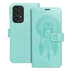 Etui z klapką na Samsung A52 5G / A52 LTE ( 4G ) / A52s 5G Mezzo Book łapacz snów zielone