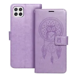 Etui z klapką na Samsung A22 5G Mezzo Book łapacz snów fioletowe