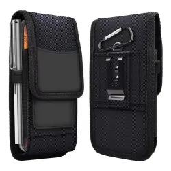Etui na telefon na pasek pionowe do iPhone 5 / 5S / 5SE / 5C / Oppo A71 Oxford model 1 czarne