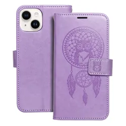 Etui z klapką na iPhone 14 Mezzo Book łapacz snów fioletowe