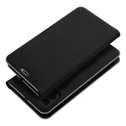 Etui z klapką na iPhone 14 Luna Book Carbon czarne