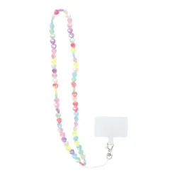 Smycz do telefonu, Zawieszka do telefonu - PIXIE / długość sznura 68cm (34cm w pętli) / na szyję - serca