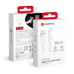 Kabel USB-A do Lightning Forcell F-Energy MFi 2,4A 12W 1 m C703 biały