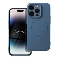 Etui na iPhone 14 PRO Silicone Mag Cover zgodne z MagSafe (camera protection) niebieskie