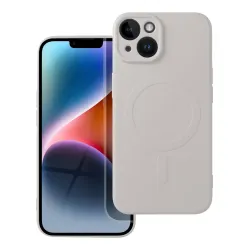 Etui na iPhone 14 Silicone Mag Cover zgodne z MagSafe (camera protection) biały