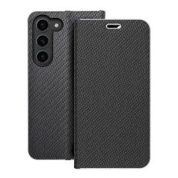 Etui z klapką na Samsung S23 Luna Book Carbon czarne