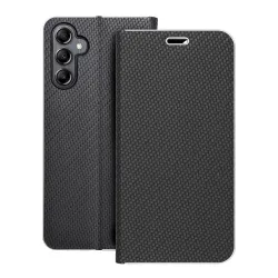Etui z klapką na Samsung A14 4G / A14 5G Luna Book Carbon czarne