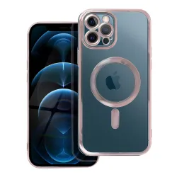 Etui na iPhone 12 PRO MAX Electro Mag Cover zgodne z MagSafe złoto różowe