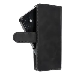 Etui z klapką na iPhone 12 / 13 / Samsung S6 / A5 2016 / Xcover 4 / S22 / Huawei P8 2017 Common Book rozmiar S czarne
