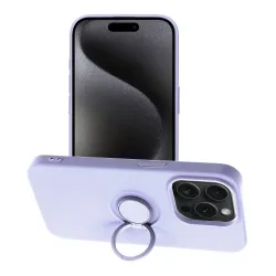 Etui na iPhone 15 PRO Silicone Ring fioletowe