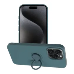 Etui na iPhone 15 PRO MAX Silicone Ring zielone