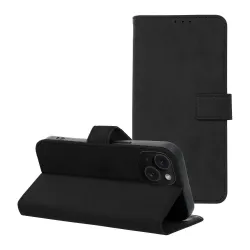 Etui z klapką na iPhone 15 Tender Book czarne