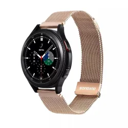 DUX DUCIS pasek MILANESE magnetyczny ze stali nierdzewnej 20 mm złoty