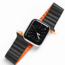 DUX DUCIS pasek CHAIN magnetyczny silikonowy do Apple Watch 38 / 40 / 41 mm czarny