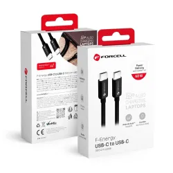 Kabel USB-C do USB-C Forcell F-Energy QC4.0 PD 3A 60W 3 m C338 czarny