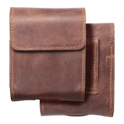 Etui na telefon skórzane na pasek poziome do Samsung FLIP 1 / 2 / 3 / 4 / Huawei P50 Pocket / Motorola RAZR 5G Royal Crazy Horse rozmiar V brązowe