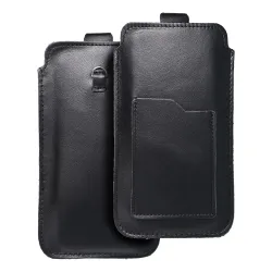 Etui wsuwane na telefon skórzane wsuwka z pull-up do Samsung A12 / NOTE 9 / Xiaomi Redmi NOTE 10 PRO Royal rozmiar 2XL+wide czarne