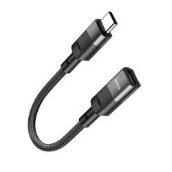 Adapter OTG USB C do Lightning Hoco 3A 0,1 m U107 czarny