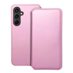 Etui z klapką na Samsung S23 FE Dual Pocket Book jasnoróżowe