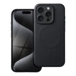 Etui na iPhone 15 PRO Silicone Mag Cover zgodne z MagSafe (camera protection) czarne